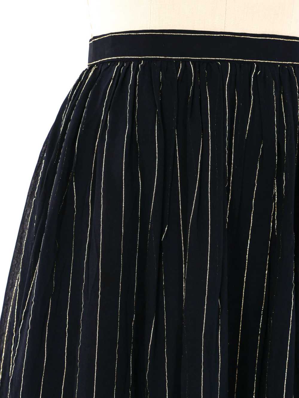 Lurex Striped Tiered Maxi Skirt - image 4