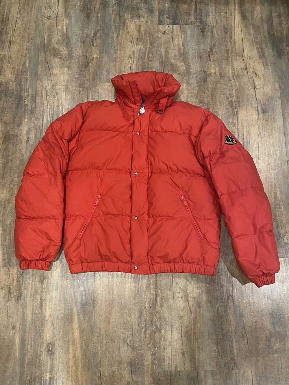 Moncler Vintage Moncler Red Down Puffer Jacket Embroi… - Gem