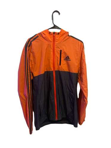 Adidas Orange/Grey wind breaker hoodie