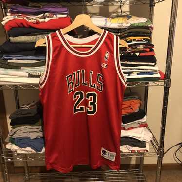 Vintage Champion NBA Chicago Bulls Jersey Jordan Late 1990s Size Large