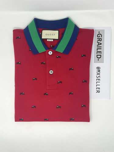 Gucci Gucci cotón polo with panther pattern