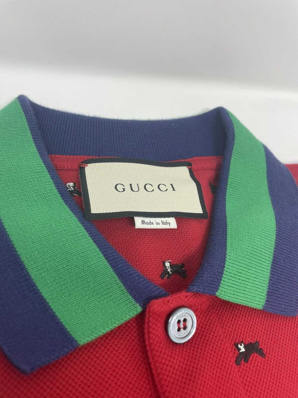 Gucci Gucci cotón polo with panther pattern - image 2