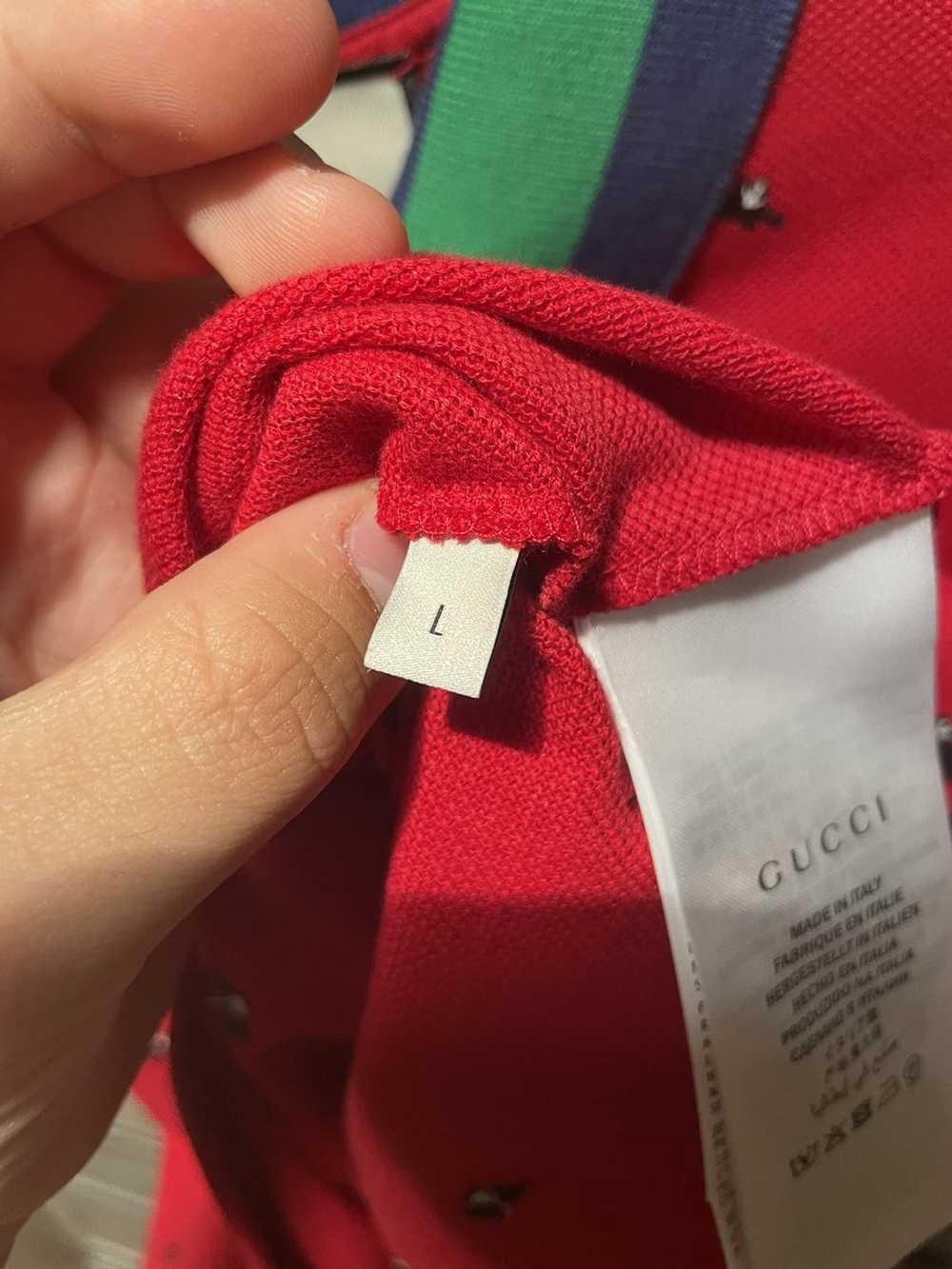Gucci Gucci cotón polo with panther pattern - image 8
