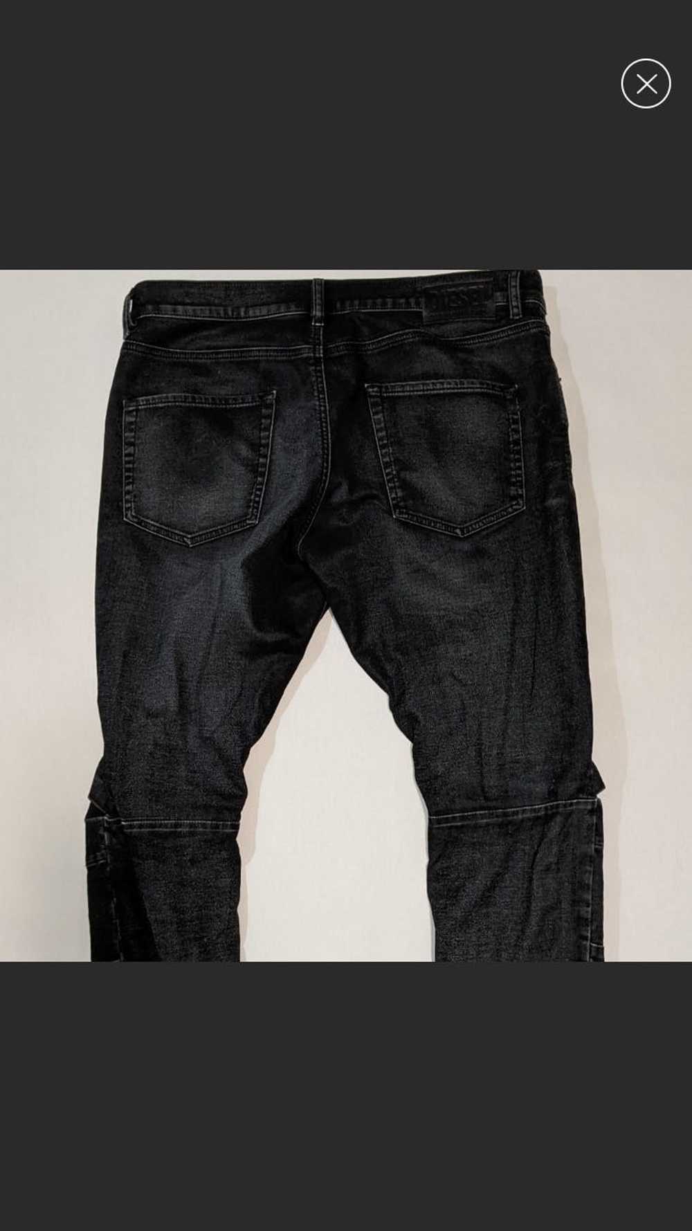 Diesel Dark Blue Diesel denim jeans with knee ope… - image 2