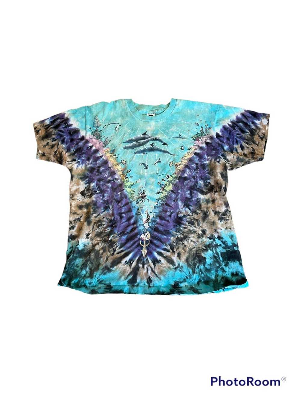 Vintage Vintage Liquid Blue 1990 Sea Shirt - image 1