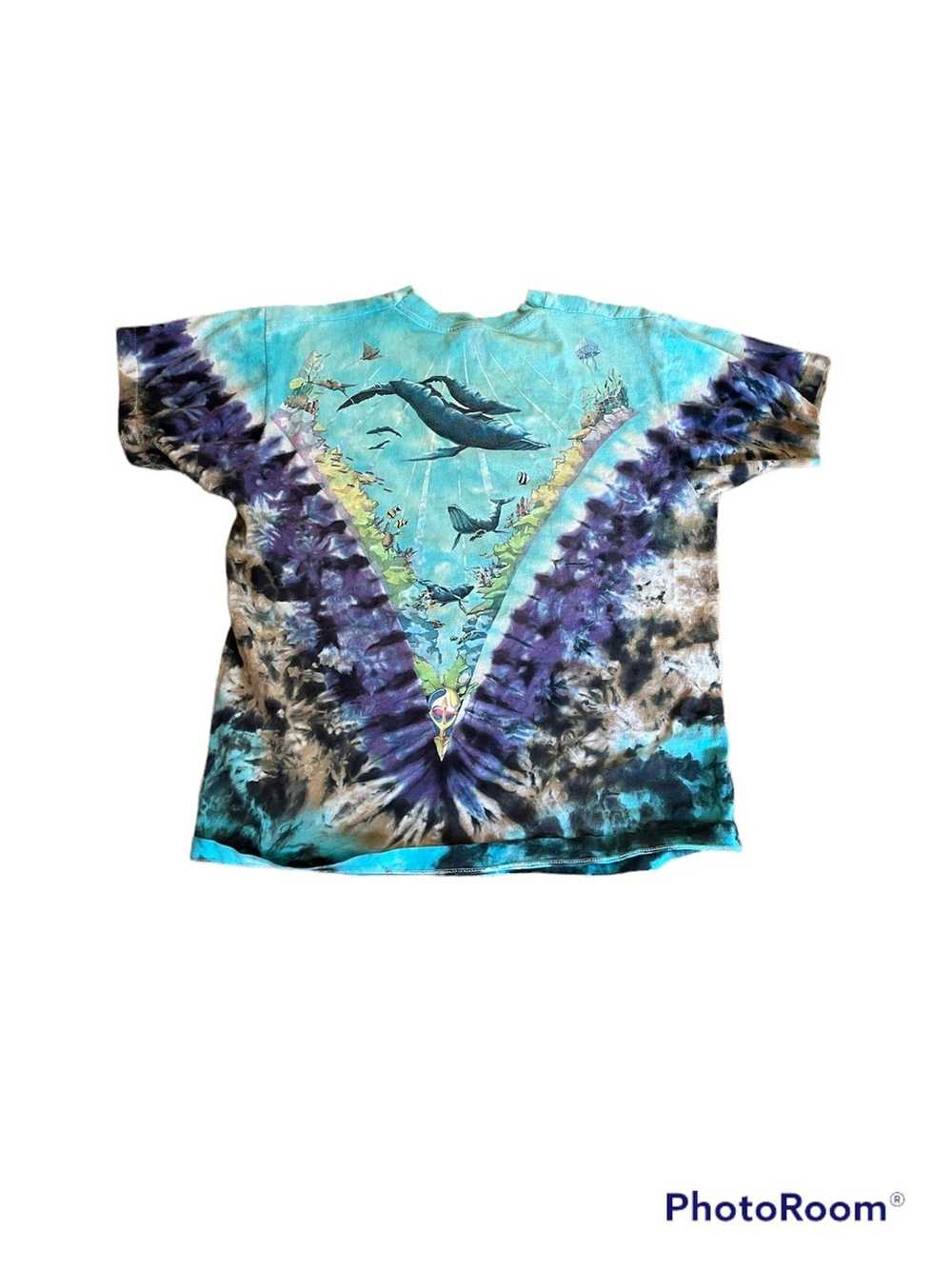 Vintage Vintage Liquid Blue 1990 Sea Shirt - image 2