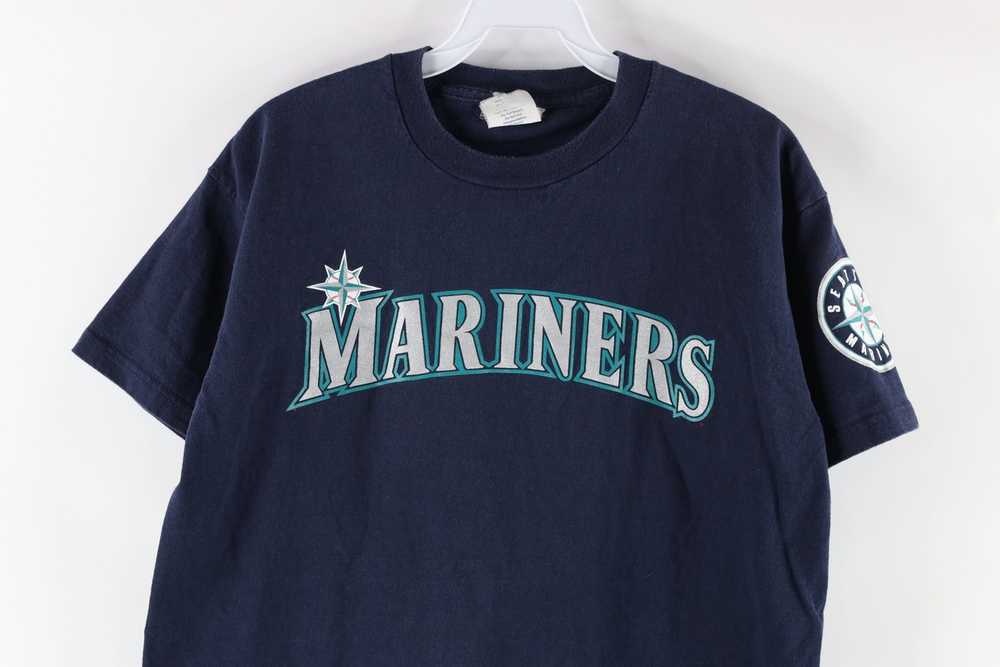 Vintage Majestic Alex Rodriguez Seattle Mariners Henley T-Shirt XL Blue