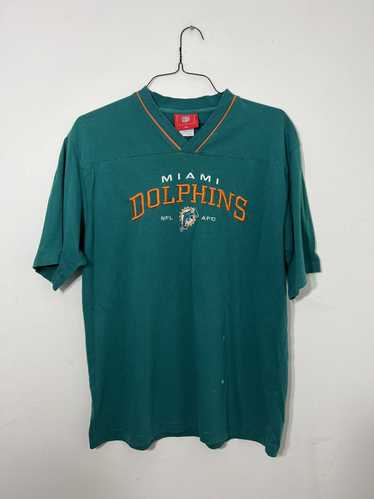 Vintage Logo 7 Miami Dolphins NFL V-neck Jersey T-Shirt Aqua (XL) – Chop  Suey Official