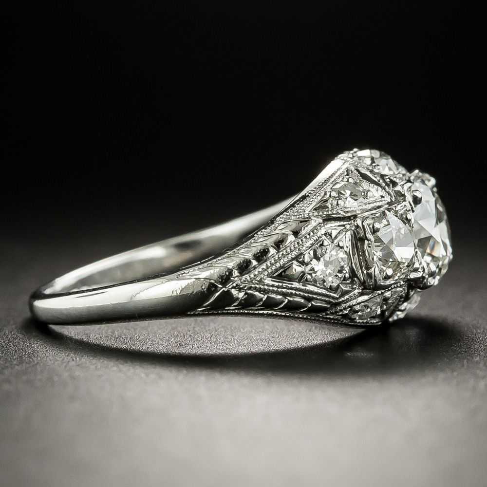 Art Deco .83 Carat Diamond Engagement Ring - GIA … - image 2