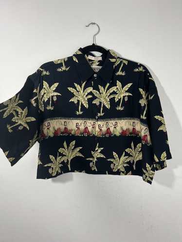 Vintage Vintage Crop Top, Cropped Shirt, Hawaiian 