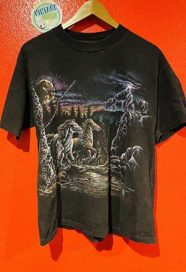 Vintage Vintage 1993 Lighting Art Tee American Thu