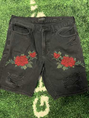 Pacsun × Streetwear Black Denim Shorts - image 1