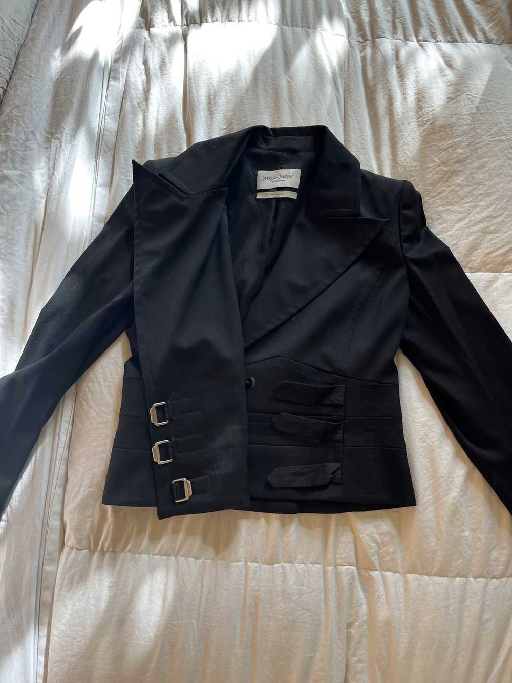 Yves Saint Laurent Yves Saint Laurent Moto Blazer - image 2