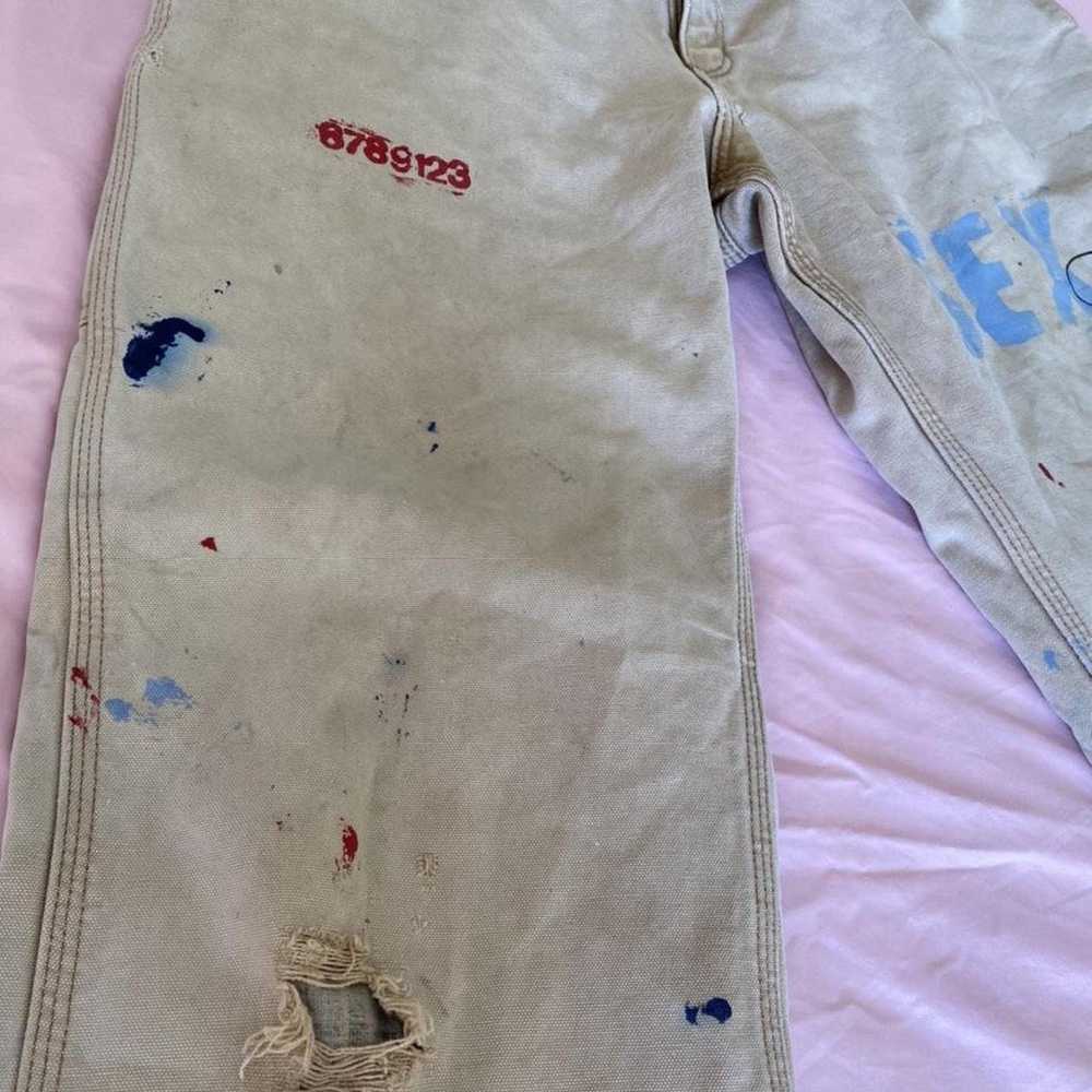 Carhartt 🔥 Faded Carhartt pants with drawings, p… - image 3