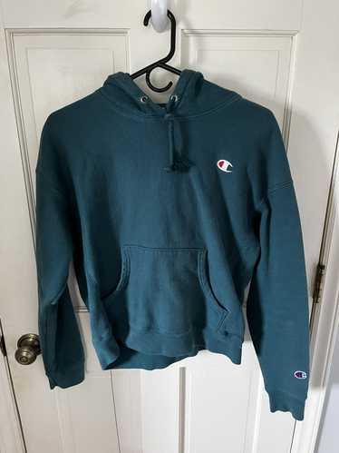 Champion Green cropped fit champion hoodie