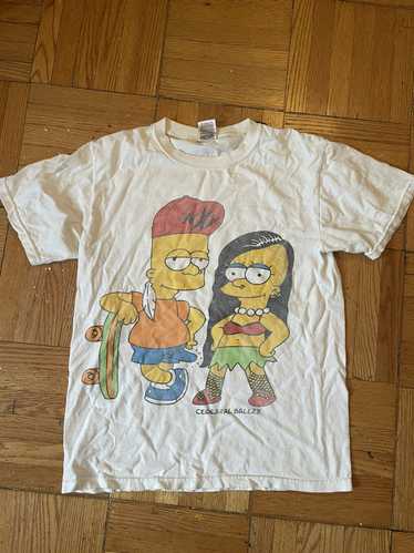 Vtg 90s Bart Simpson Oversize Print NFL San Francisco 49er 