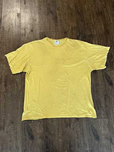 Nike × Vintage Basic Yellow Nike T-Shirt - image 1