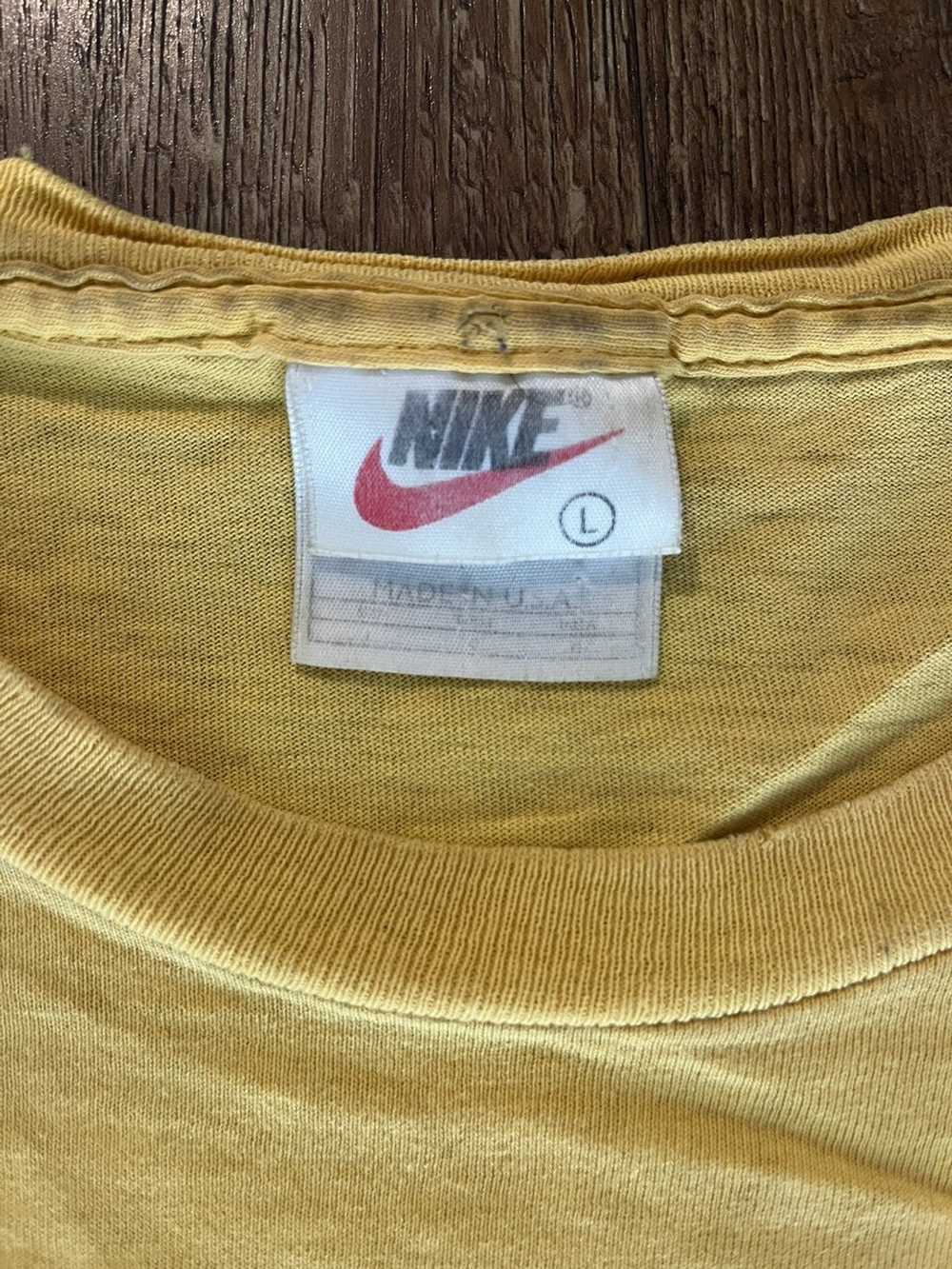 Nike × Vintage Basic Yellow Nike T-Shirt - image 4