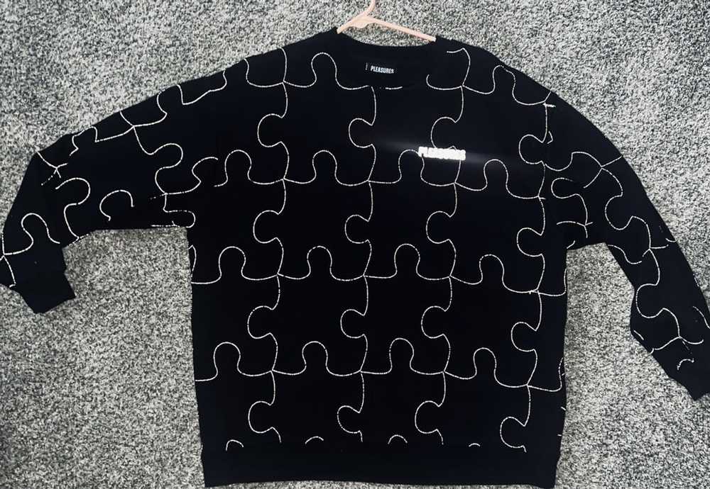 Pleasures Pleasures Pieces Reflective Crewneck - image 1