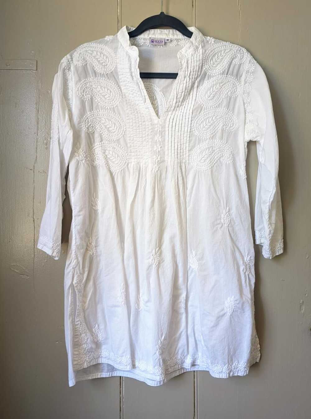 Random Vintage Handmade Cotton Tunic (Medium) - image 1