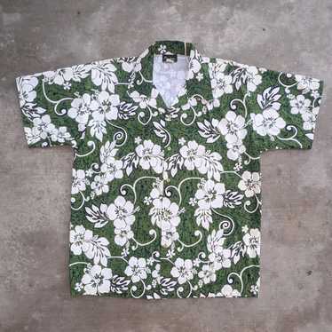 Hawaiian Shirt × Vintage Vintage Ranchero green f… - image 1