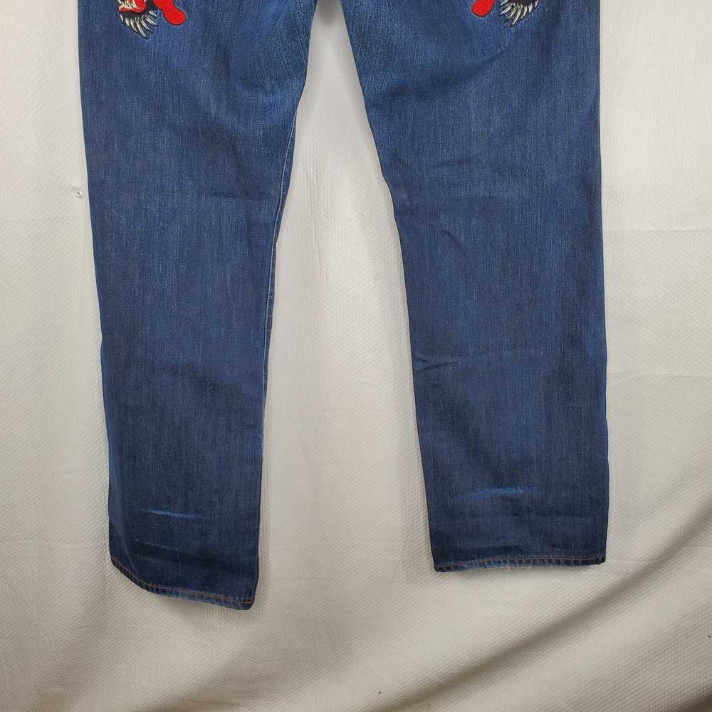 Ed Hardy Rare Y2K Ed Hardy Embroidered Wolf Dark … - image 7