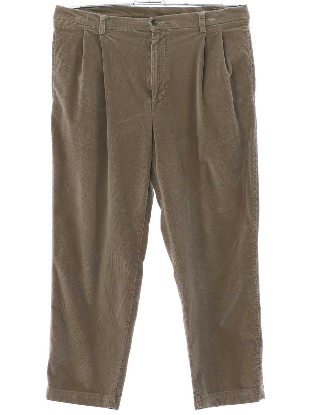 1990's RoundTree and Yorke Mens Pleated Corduroy Pants - Gem