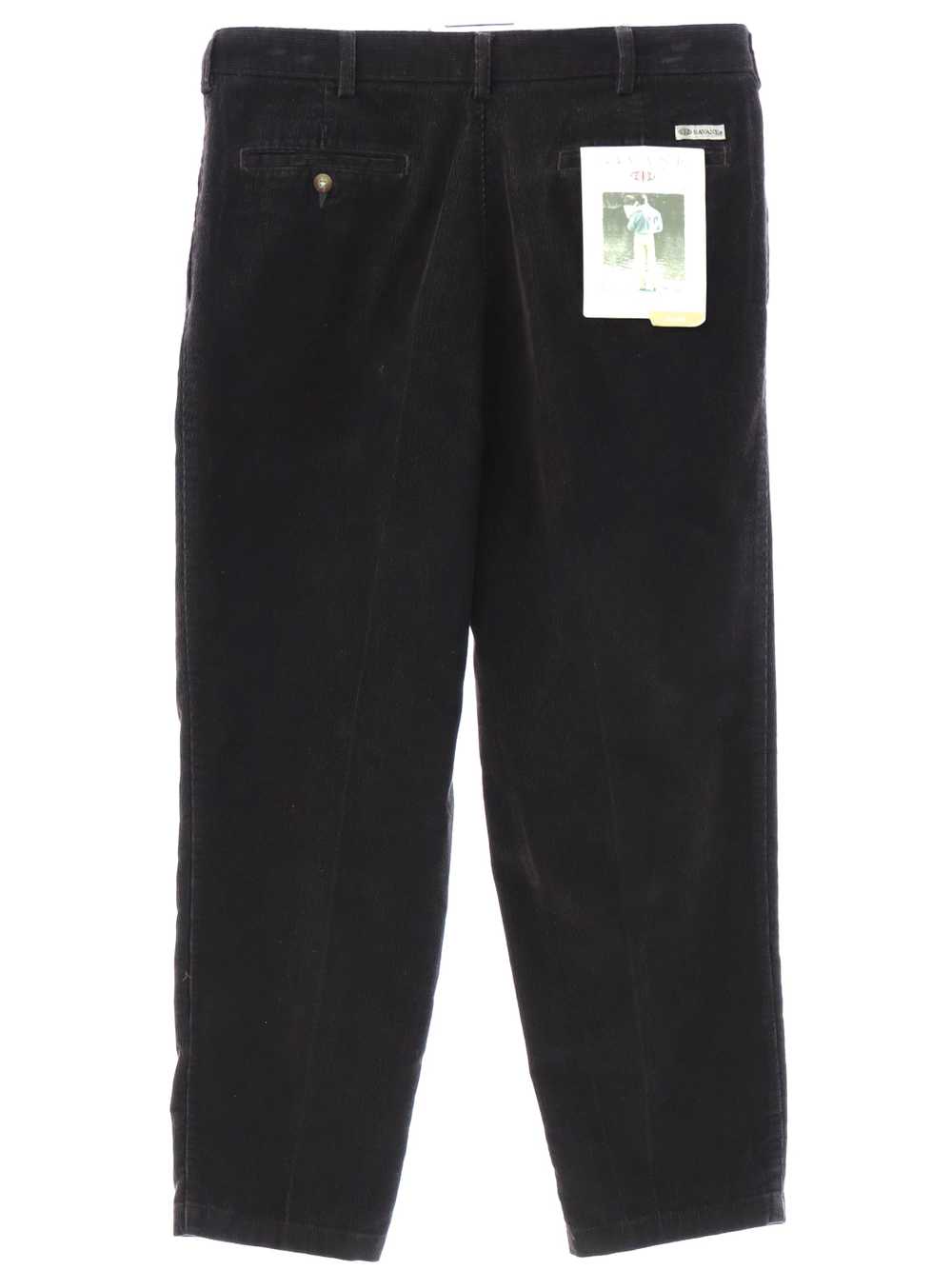 1990's Savane Mens Dark Brown Corduroy Pants - Gem