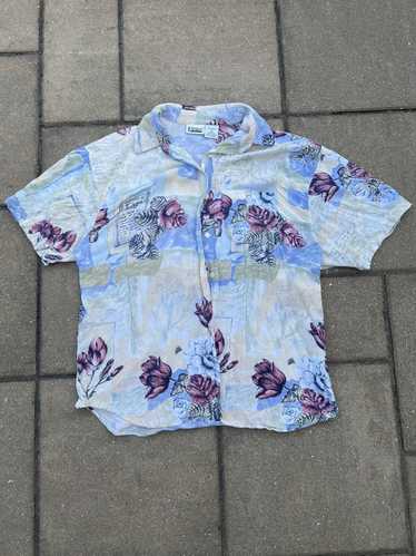 Vintage Vintage Silk Camp Collar Button Up