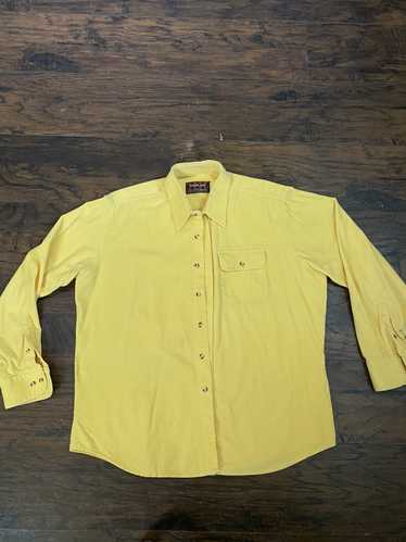Vintage 1990s Woodland Vintage Yellow Corduroy Shi