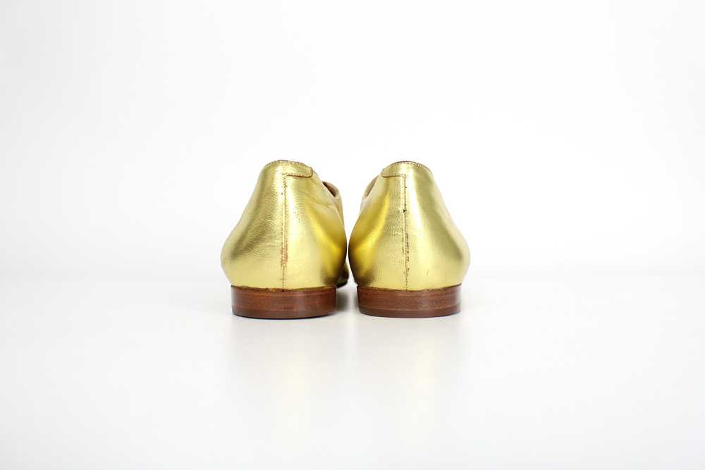 Vintage Joan & David Gold Leather Oxfords - Never… - image 8