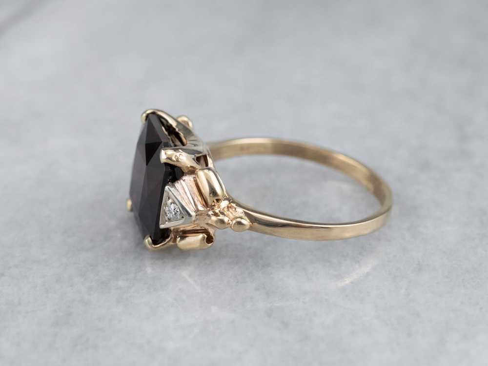 Vintage Garnet and Diamond Ring - image 4