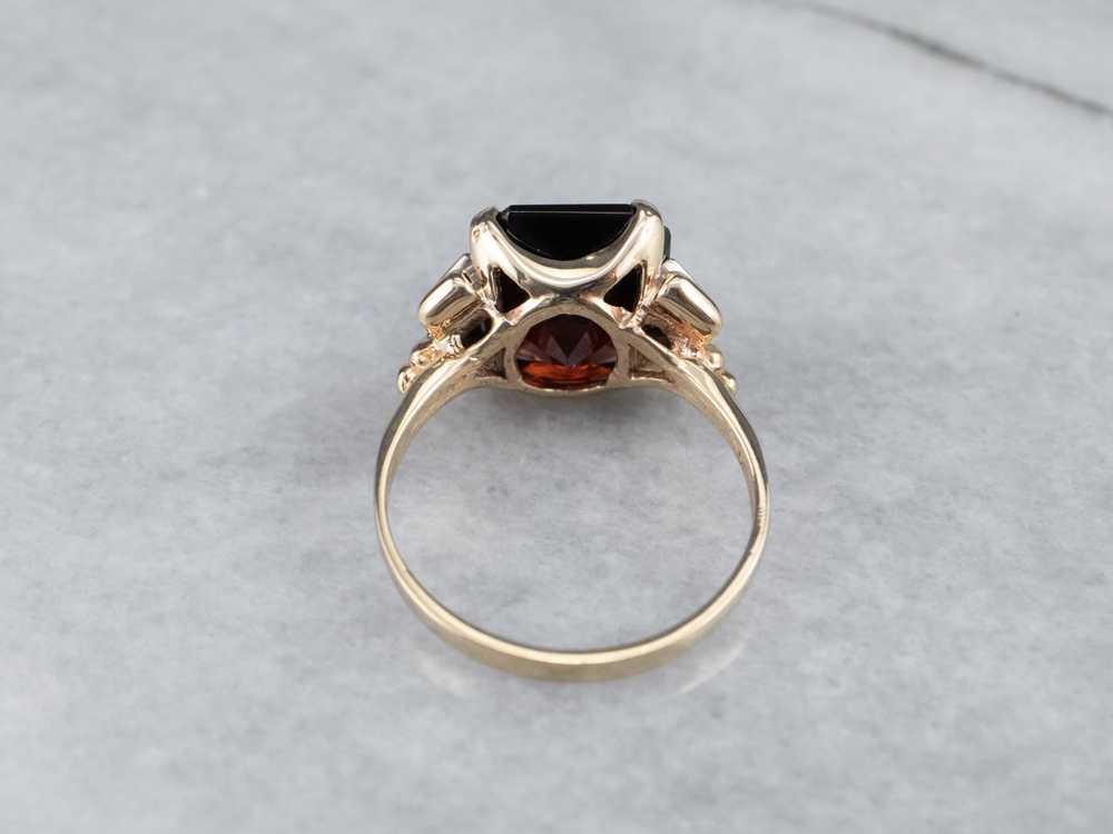 Vintage Garnet and Diamond Ring - image 5