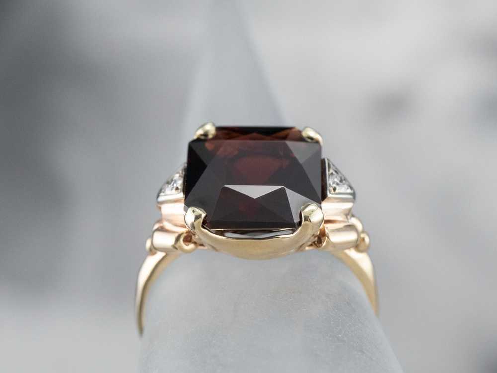 Vintage Garnet and Diamond Ring - image 8