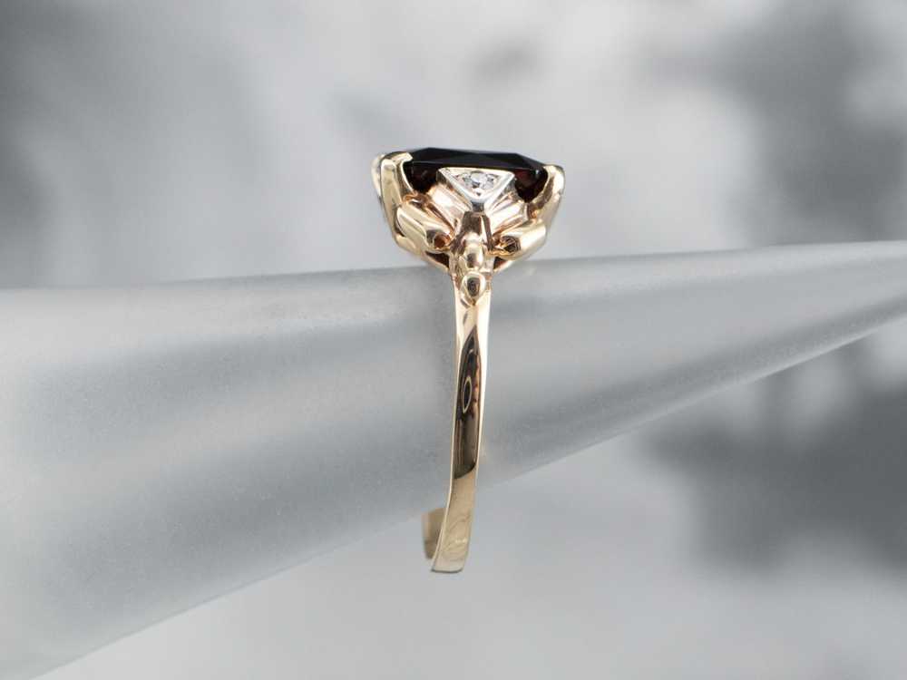 Vintage Garnet and Diamond Ring - image 9