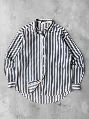 Striped Cotton Shirt 90's - Oversized Medium - image 1