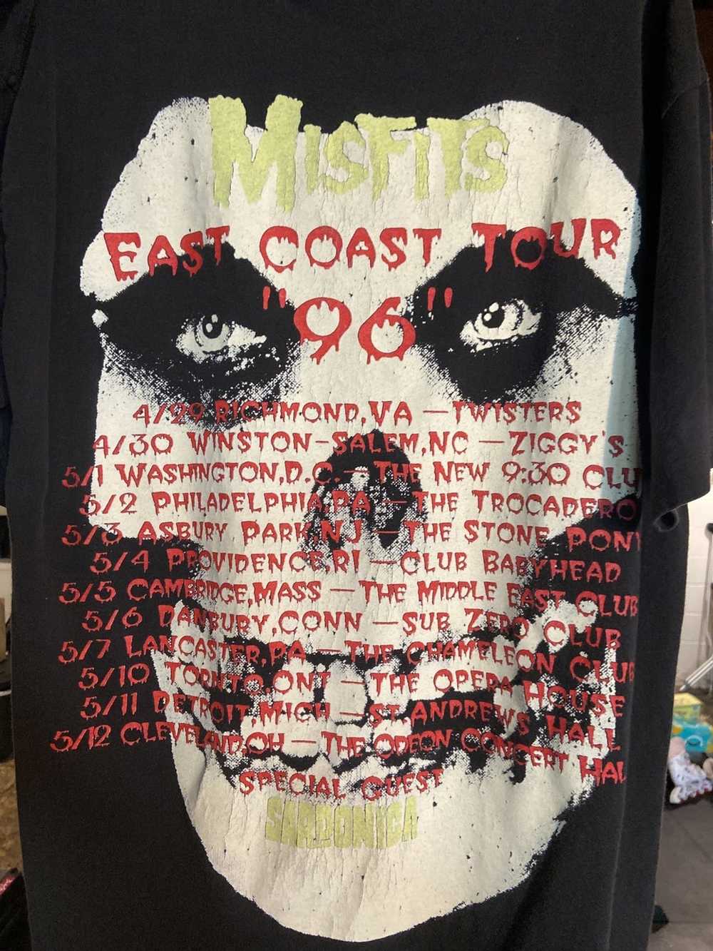 Misfits × Vintage 96’ east coast tour misfits t-s… - image 2