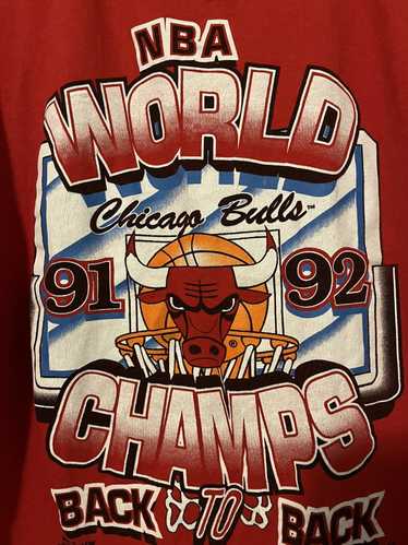 vintage Chicago Bulls 1992 championship tee shirt, Men's Fashion, Tops &  Sets, Tshirts & Polo Shirts on Carousell