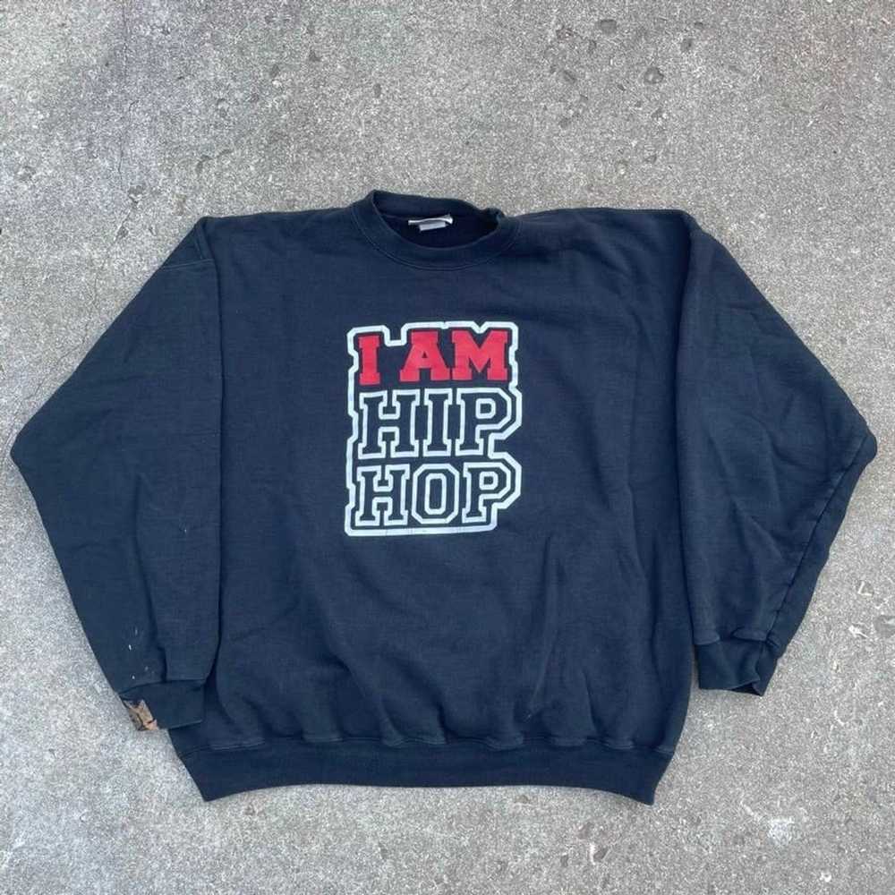 Hanes Vintage "I Am Hip Hop" Sweatshirt Men's XL - image 2