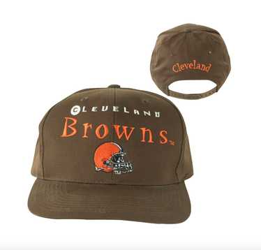 Cleveland Browns 90s Vintage Orange Brown Snapback Hat Cap Helmet Logo USA  Made