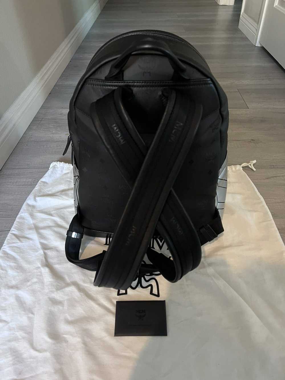 MCM MCM Bionic Silver Medium Backpack - image 3