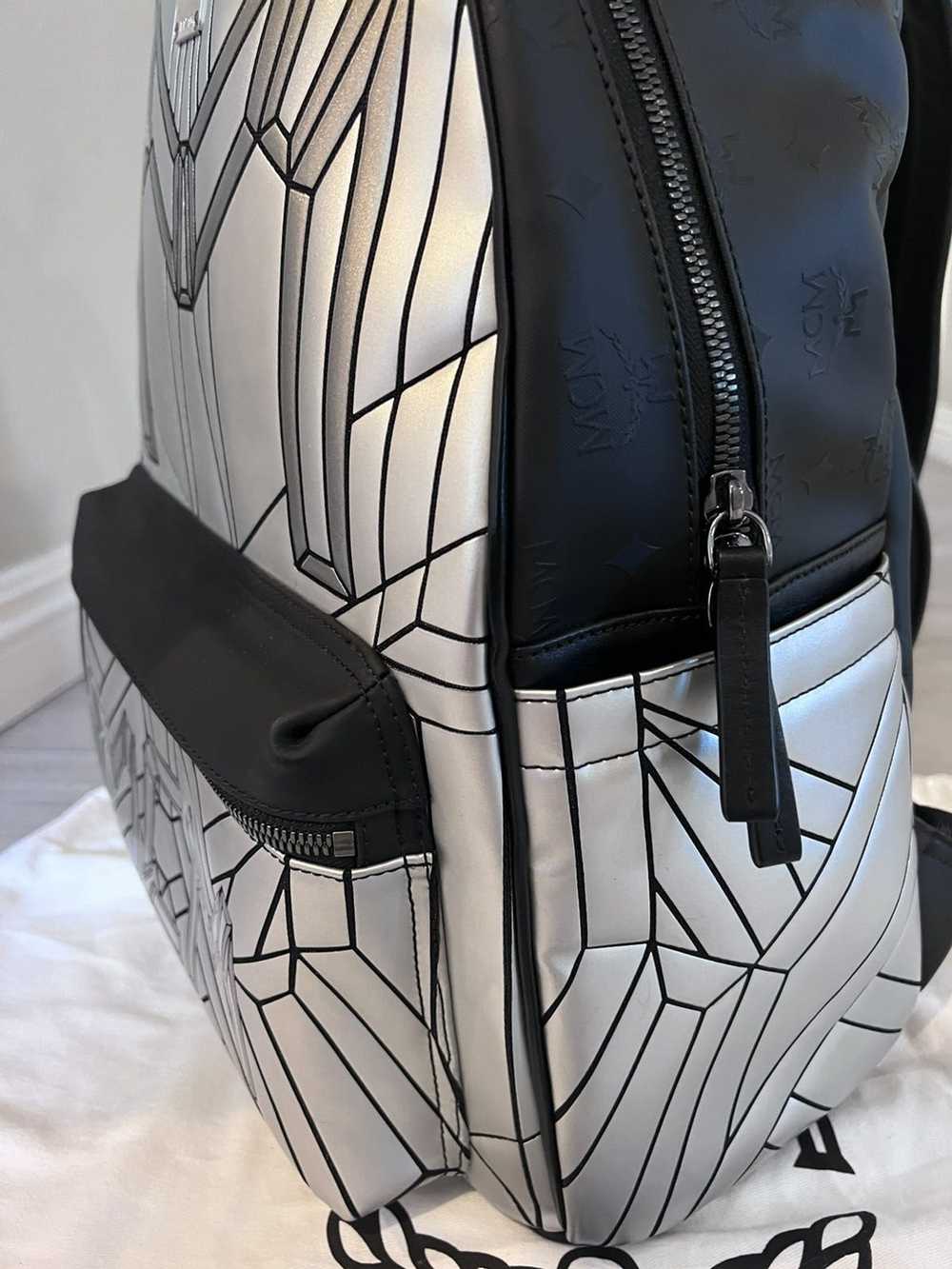 MCM MCM Bionic Silver Medium Backpack - image 8