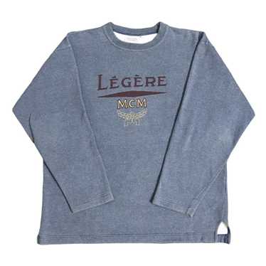 Rare!! Vintage MCM Legere high quality Sweatshirt Pullover Small Logo Spellout Embroidery Jumper Sweater Sportwear