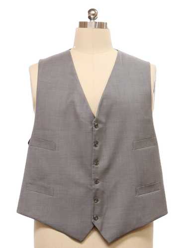 1980's Mens Silvery Grey Suit Vest