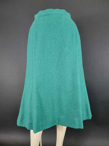 70s Young Pendleton Green Wool Skirt