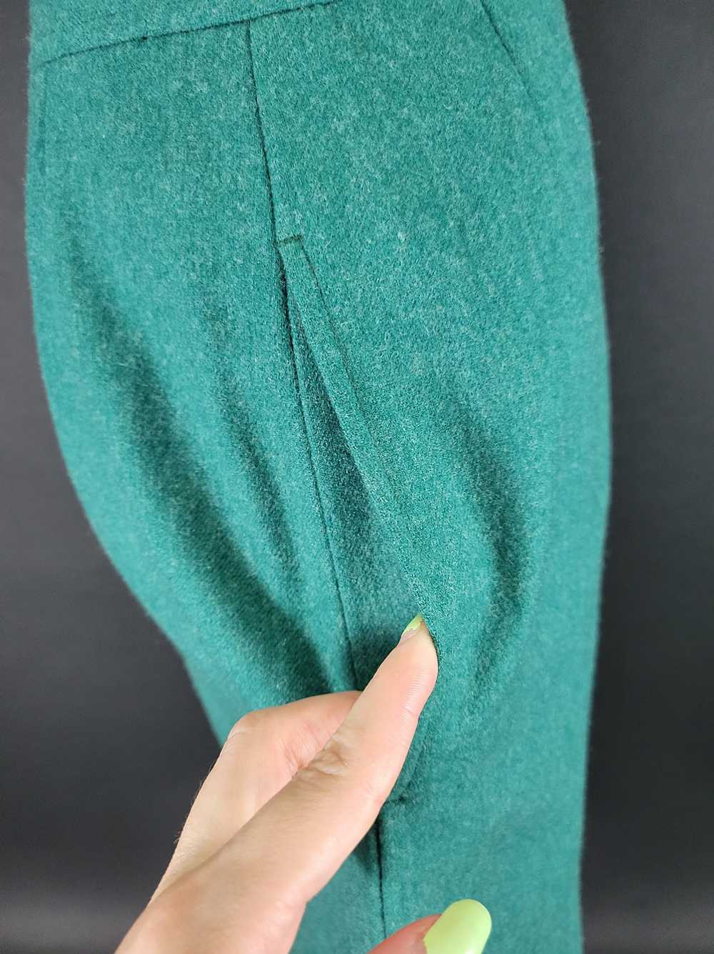 70s Young Pendleton Green Wool Skirt - image 7