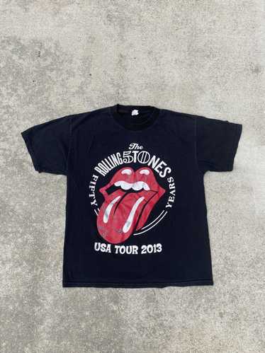 Rolling Stones Men's Eagle Amp 1975 T-Shirt Small Yellow