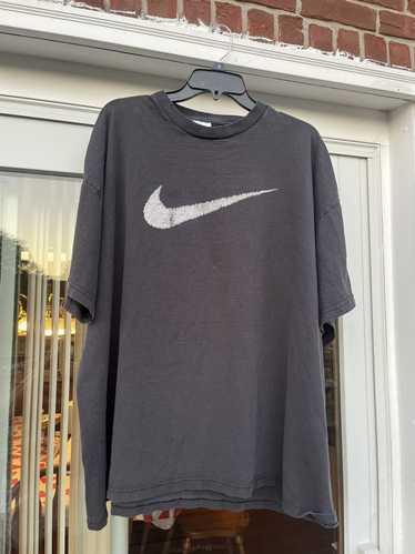 Nike × Vintage Washed black oversized Nike tee