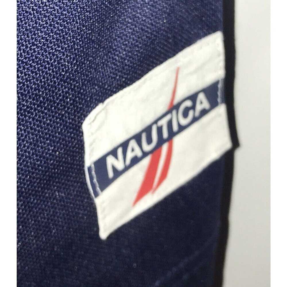 Nautica Jersey Short Sleeve Navy Blue Red America… - image 6