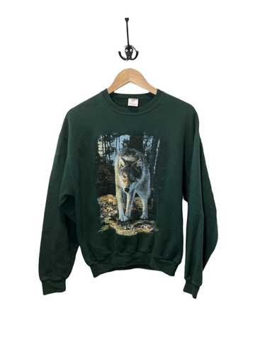 Vintage Vintage 90’s Wolf Nature Crewneck - image 1